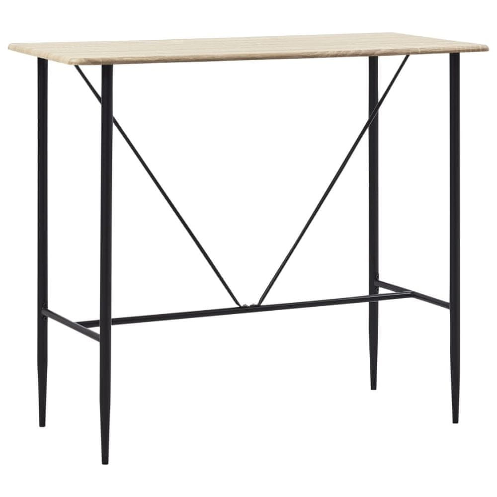 Vidaxl Barový stôl farba dubu 120x60x110 cm MDF